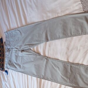Canali Gray Tailored Trousers Lightweight Chinos 98% Cotton 2% Elastic